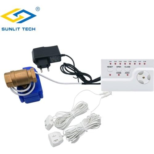 Water Leakage Sensor Alarm 1/2" DN15 Valve Protection against Water Leaks Flood Alert Overflow Detector For Smart House Security