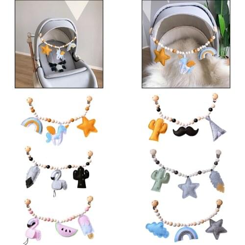 Food Grade Baby Teething Wooden Bead Bracelet Pain Relief Sensory Chew Toy