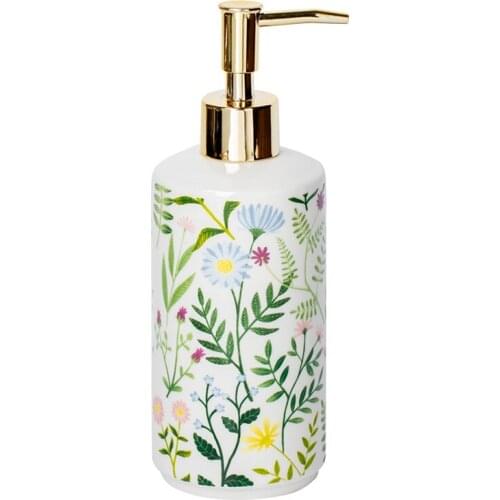 Nordic Ceramic 420ml Lotion Shampoo Liquid Soap Dispenser Pump Bottle Emulsion Dispensing Bottle Bathroom Accessories
