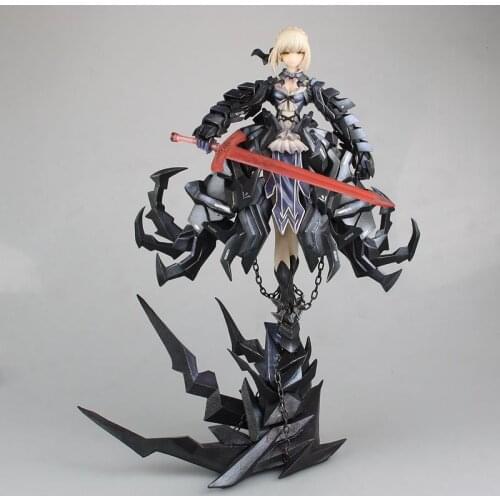 33CM fate/stay night anime figurines Black Saber Huke PVC Action Figure Collection Model Toys Gifts