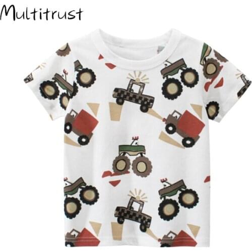 Boys cartoon short sleeve t shirt Summer cotton soft tee shirt children t shirt for girls and Boy 2-8T Kids clothes