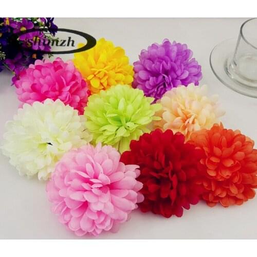 SHIMZH Artificial Gerbera Flowers 2017 Autumn Trendy 20Pcs/Lot Artificial Chrysanthemum Bouquet Silk Gerbera Daisy Arrangements