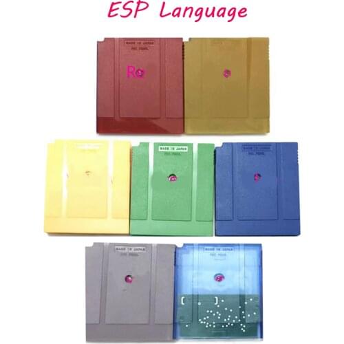 7 Colors Gold Green Yellow Blue Red Video Game Memory Cartridge Card for 16 Bit Console Accessories Spanish Language