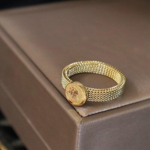 Gold Color Ring Stainless Steel jewelry Fashion Jewelry for Women