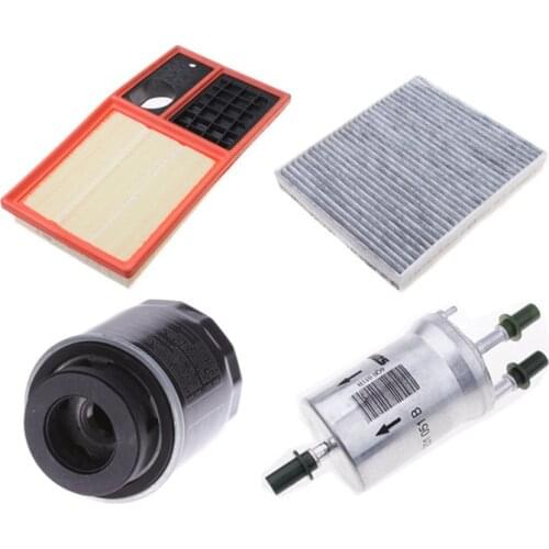 4pcs/set Filter set for 10-14 Fabia 1.4/1.6 air filter + cabin filter + oil filter+fuel filter
