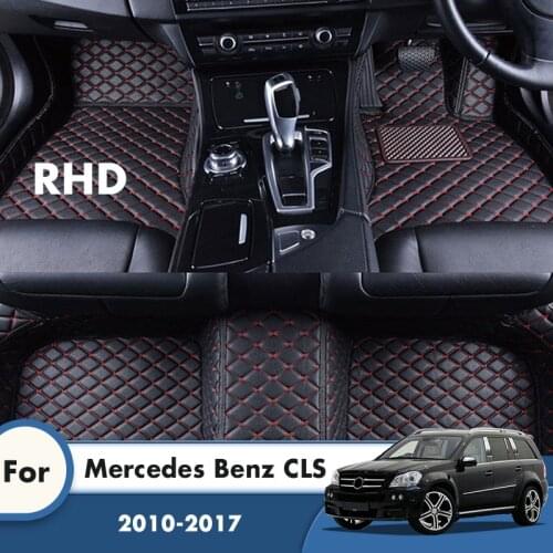 RHD Carpets For Mercedes Benz CLS 2017 2016 2015 2014 2013 2012 2011 2010 Car Floor Mats Auto Styling Interiors Accessories Rugs