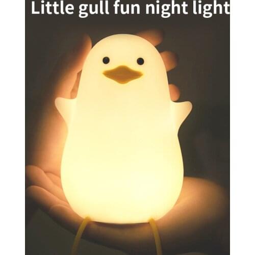 Cute Duck Usb Lamp Bedroom Bedside Pat Light With Mobile Phone Holder Eye Protection Silicone Soft Night Light Kid Birthday Gift