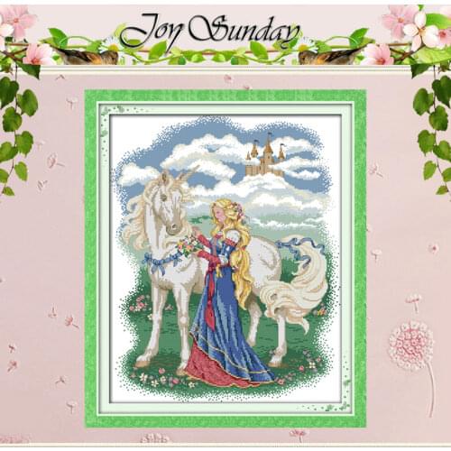 White Horse And Princess Patterns Counted Cross Stitch 11 14CT Cross Stitch Sets Chinese Cross-stitch Kits Embroidery Needlework