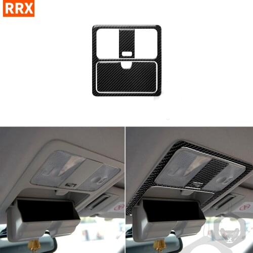 For Nissan 350Z Z33 2003-2009 Real Black Carbon Fiber Sticker Overhead Frame Reading Light Button Panel Interior Car Accessories