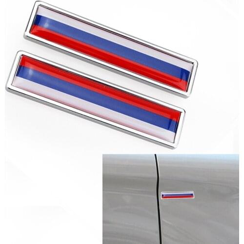 1Pair 3D Metal Russia National Flag Car Stickers Body Trunk Auto Motorcycle Personality Decoration Badge Sticker Car Accessories