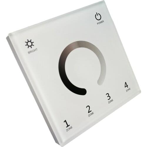 New Led Strip Dimmer 220V Input Wall Touch Panel DMX512 Master Console 2.4G RF Wireless Dual Function Single Color String Dim