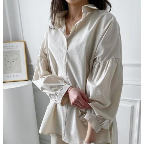 New Womens Blouses Summer Tops Femme Casual Women Shirt Long Sleeve Cotton Girls women Blouse New Blusas Solid Loose Sexy