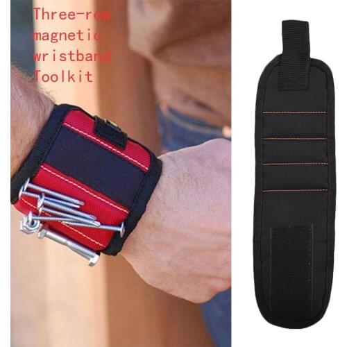 New Three Row Magnetic Magnetic Wristband Kit Built-In 2Pcs Super Powerful Magnets Strong Magnets For Holding 1 Pcs