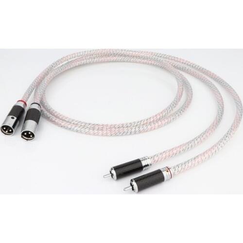 One Pair Hifi Valhalla 2RCA to 2XLR Cable Hi-End RCA Male to XLR Male Audio Cable