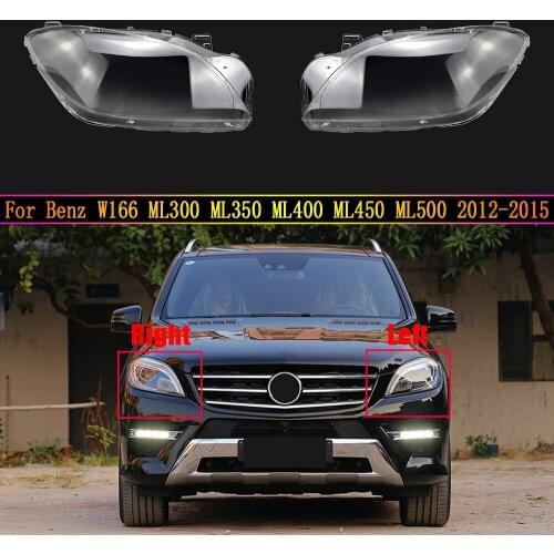 Car Front Headlamp Lens For Mercedes-Benz W166 ML300 ML350 ML400 ML450 ML500 2012~2015 Headlight Cover Replacement Auto Shell