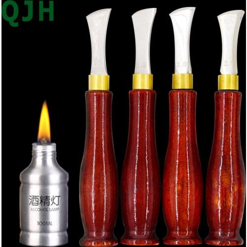 QJH high quality Professional DIY Leather Edge Press Line Tool Handmade Stainless Steel Edge Stroke Scratch Craft Tools