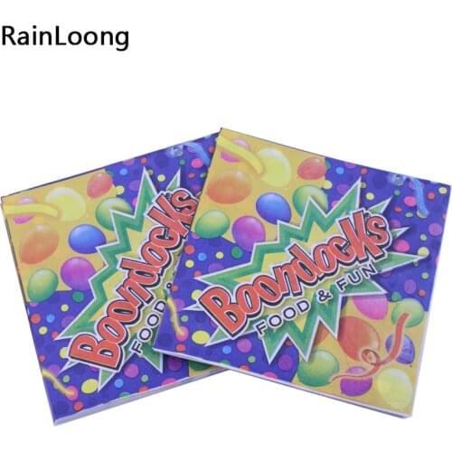 [RainLoong] Boondocks Ballon Pattern Print Napkin For Birthday Party Tissue Decoration Decor Serviettes 33*33cm 1 pack