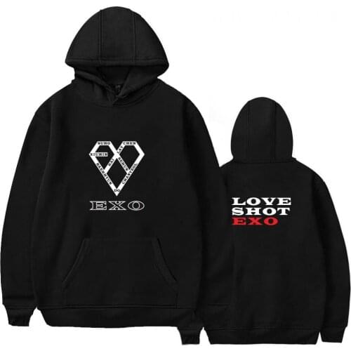 EXO Kpop Pink kawaii Hoodies Women autumn Hip Hop hooded Sweatshirts Women pullovers Casual streetwear Harajuku Female Clothes