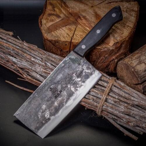 Hand forged small kitchen knife High carbon steel meat cleaver Kitchen sharp lady slicer Professional chef knife Tang knife