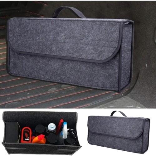Foldable Car Trunk Organizer Felt Cloth Storage Box Case Auto Interior Stowing Tidying Trunk Container Box Bag