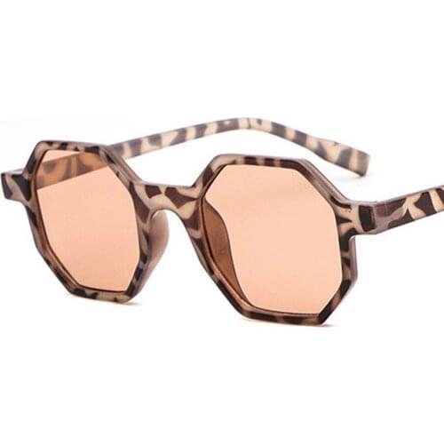 Small Polygon Frame Eyeglasses Men Women Vintage Candy Color Hexagon Sunglasses Brand Designer Oculos De Sol Protection Goggle