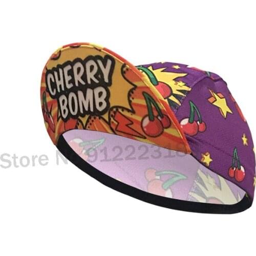 Cherry Bomb Purple Cycling Cap Bike Hat Breathable Bicycle Headwear Men and Women