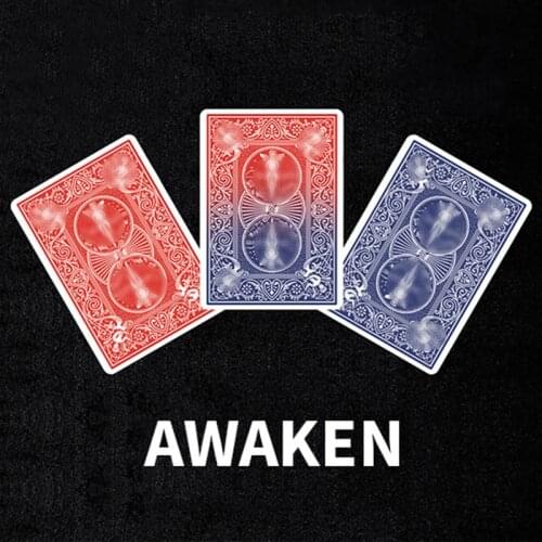 Awaken Magic Tricks Playing Card Color Change Red to Blue Magician Close Up Street Illusions Gimmicks Mentalism Magia Card