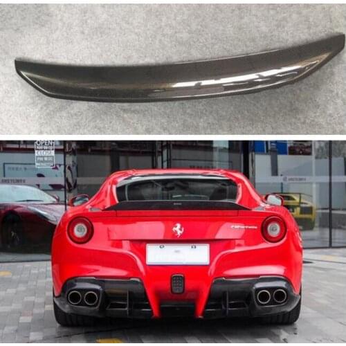 High Quality REAL CARBON FIBER REAR WING TRUNK LIP SPOILER FOR Ferrari F12 Berlinetta 2013 2014 2015 2016