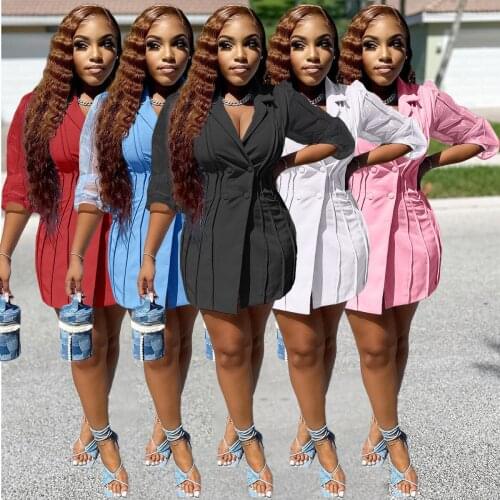 Echoine Sheer Mesh Long Sleeve Patchwork Turn Down Collar Blazer Mini Dress Elegant OL Office Ladies Dresses Vintage Vestido