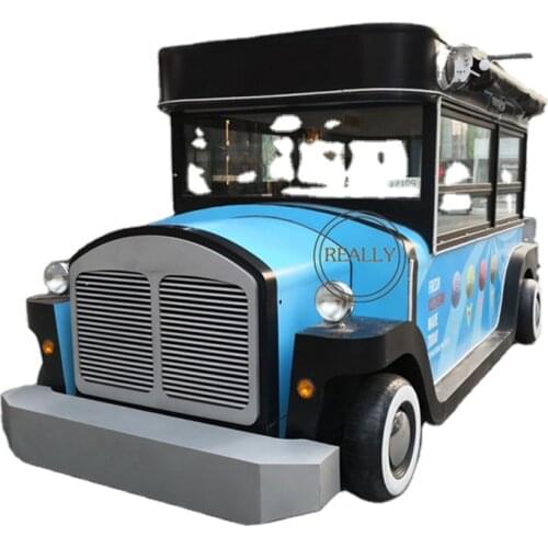 Street Mobile Retro Catering Truck Kitchen Cart Ice Cream Vehicle Retail Food Trailer