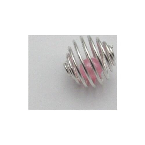 50 Silver Plated Spiral Bead Cages 13X13mm Findings