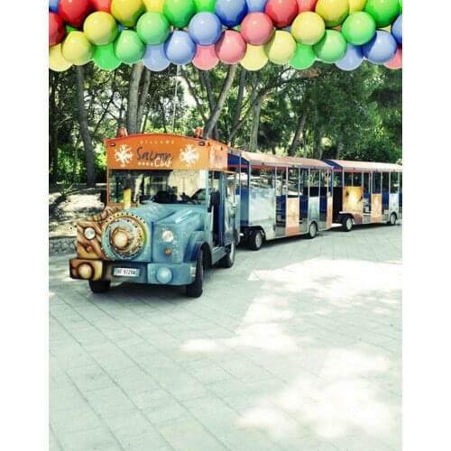 5x7ft Tourist Car Balloon Photography Backdrops Photo Props Studio Background