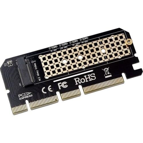 M.2 NVME PCIE to M2 Adapter NVME SSD M2 PCIE X16 Expansion Card Computer Adapter Interface M.2 NVMe SSD to PCIE M.2 Adapter