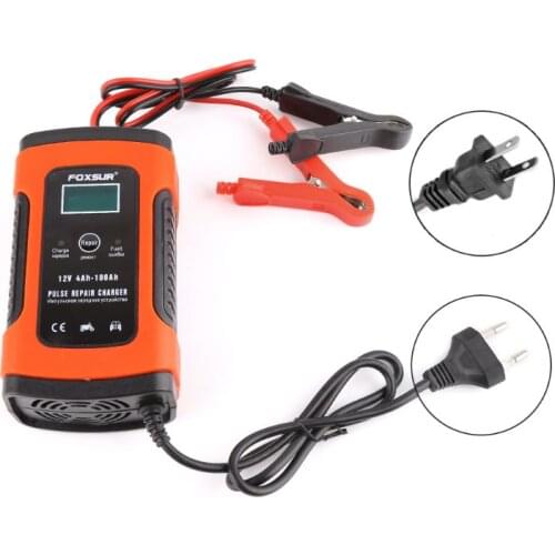 Intelligent Battery Charger 12V 5A Pulse Repair Truck Storage With LCD Display