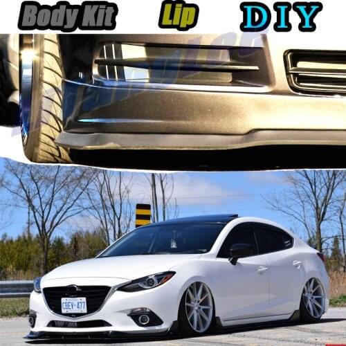 Car Bumper Lip Front Spoiler Skirt Deflector For Mazda 3 Mazda3 M3 Axela BK BL BM BP Tune Car Modified Body Kit VIP Hella Flush