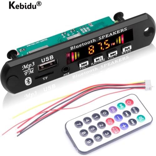 12V Car Mp3 Player 6W Amplifier Bluetooth Mp3 Decoder Board Wireless Module Audio Accessories Support USB /TF/ FM AUX Recording