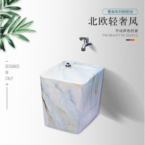 Large mop washing pool balcony toilet floor basin mop pool ceramic floor type household sink mop pool