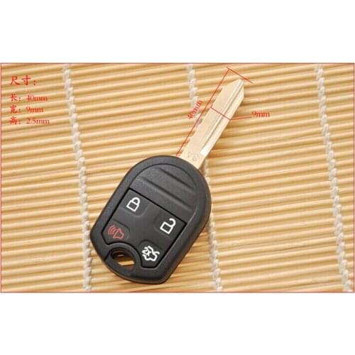 4 BUTTONS REPLACEMENT REMOTE KEY SHELL CASE FOR FORD EDGE RAPTOR FOB KEY COVER 5PCS/LOT