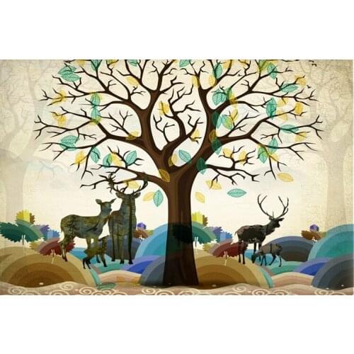 Lucky deer The wooden puzzle 1000 pieces ersion jigsaw puzzle white card adult childrens educational toys