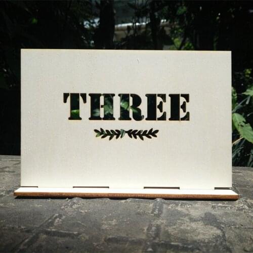 Personalized Wooden Table Numbers with Holder Base for Wedding Bridal Baby Shower Birthday Party Decorations Favors