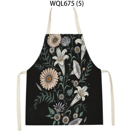 1 Pieces Vintage Flower Plant Clean Art Apron Home Cooking Kitchen Is Dirt-Resistant And Easy To Clean Apron Chef Puts On Adult