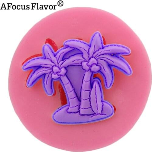 1 Pc Cake Decoration Coconut Tree-shaped Silicon Mold Fondant Chocolate Mold Christmas Decoration Baking Cupcake