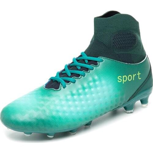 Rolibba Football Shoes Mens High Ankle Superfly Soccer Shoes FG Professional Outdoor Kids Training Sock Cleats