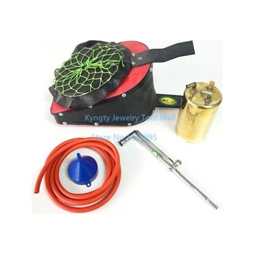 Hot Sale Leather Air Bellow Sets with One Brass Kettle One Torch One Brass Kettle 8" Hull Duct One Plastic Funnel