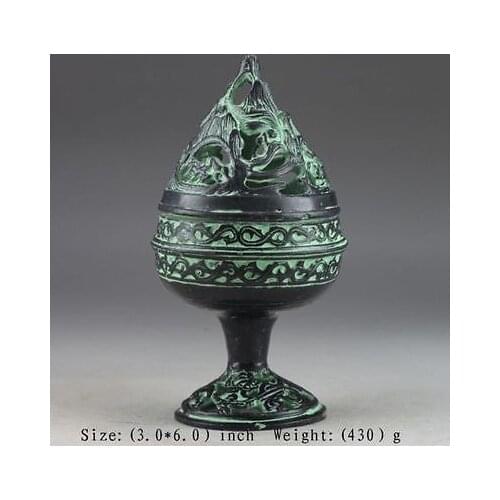 Delicate Chinese Features Old-style Bronze Auspicious Incense Burner / Censer