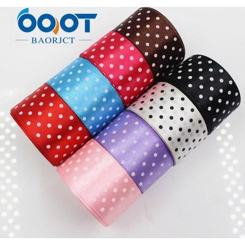 OOOT BAORICT 1762219,Polka Dots grosgrain Ribbon,25MM ,10 yards The tape for Sewing ,DIY Headdress Accessories Handmade material
