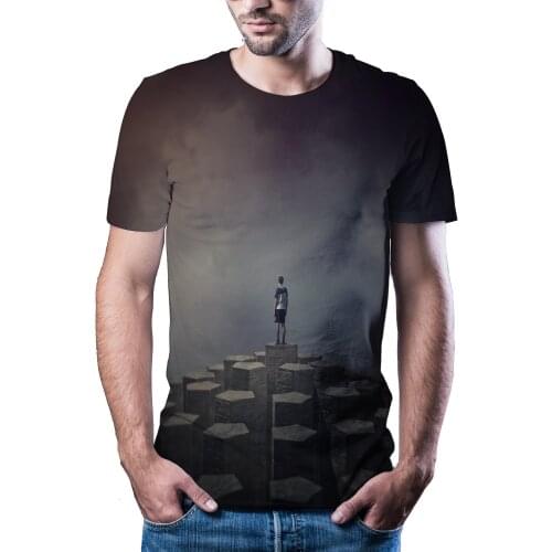 2020 Summer 3d Pattern Eye -Catching T -Shirt Men 'S Fashion 3d T -Shirt Short Sleeve Cute T -Shirt