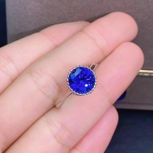 The Best Wedding Gift sapphire ring 925 sterling silver Fine handworked jewelry Finger rings