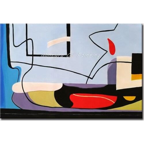 Mintura Handpainted Oil Paintings On Canvas Abstract Lineism Wall Picture for Living Room Home Decoration Hotel Decor No Framed