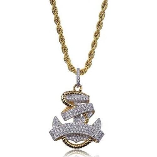 Fashion Punk Classic Spiral Anchor Chain Pendant Pendant Necklace Jewelry